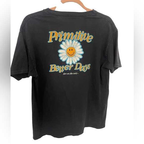 Primitive better days graphic tee black daisy XL crew neck - Picture 2 of 9